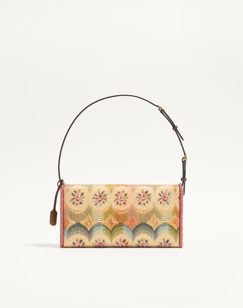 Valentino Garavani - Valentino Garavani Devain Small Shoulder Bag In Jacquard Apres L'hiver Fabric - Multicolour - Woman - Shoulder Bags